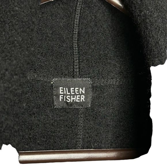 Eileen Fisher Wool Boiled Long Coat Large - Picture 8 of 8